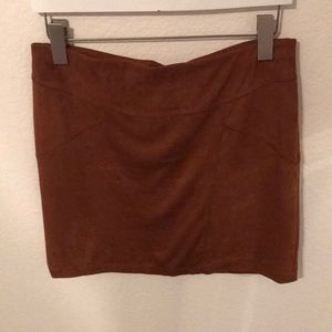 Express suede skirt